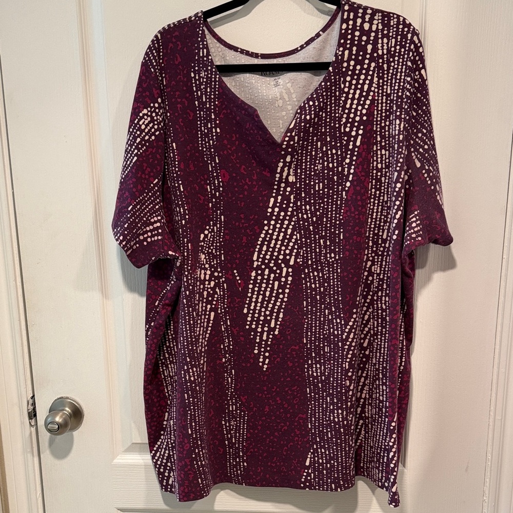 Roaman’s Purple Patterned Top